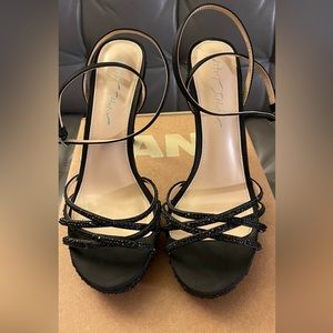 Black heeled sparkly sandals from Betsy Johnson